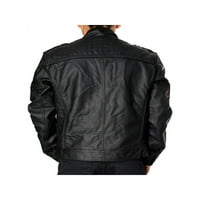 Premium dizajner Muška kožna jakna - M4-Black-XL