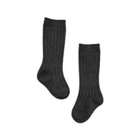 Čarape za djecu Dječja dječja djevojaka Srednje čarape Luk rebraste duge čarape Ruffled Socks Školske gamaše
