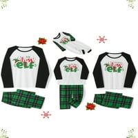 MA & Baby Porodica Uklapanje božićne pidžame Set Xmas Dug rukava Noćna odjeća za spavanje za parove
