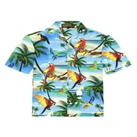 Muška plaža Dugme-Down Business Tropic Graphic Rimple Majice Top
