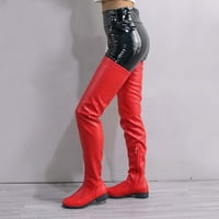 Homodles zimske čizme za žene sa patentnim zatvaračem okrugli plijeni crvene veličine 6.5
