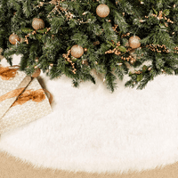 Božićno plišano suknje za odmor ukrasi okrugli snijeg bijela Xmas suknje za suknju mat baza za poklopac
