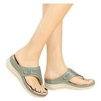 Ženske sandale dame platforme sandale Thong sandale klinove sandale Visoke pete Platform Sandals Bež