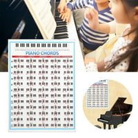 Piano akords Poster, klavir Poster Cylindren Color Colid COOT PIANO NAPOMENA SHATER za početnike za