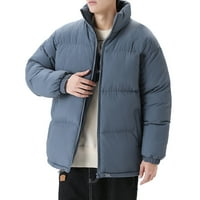 Pimfylm puffer jakna muški vitki fit komforne zimske jakne za muškarce muške parke plave 3xl