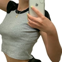 Ženske grafičke majice kratkih rukava gornje osnovne majice grafičke majice Slim Fit okrugli vrat Top