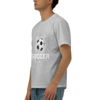 Muškarci Soccer Laurel Službena majica Pamučna moda casual okrugli vrat kratkih rukava Srednja siva