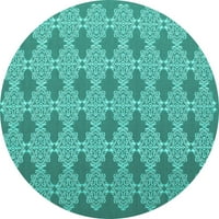Ahgly Company Machine Persible Okrugli okrugli apstraktni tirkizni plavi prostirke savremene površine,
