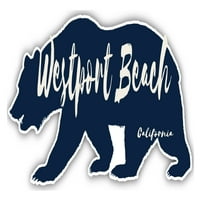 Westport Beach California Suvenir 3x frižider magnetni medvjed dizajn