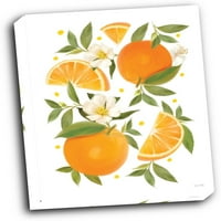 Citrus narandžasta botanička galerija umotana rastegnuta platna