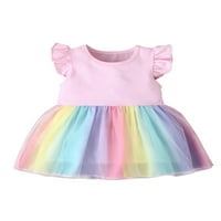 Hirigin Little Girls Ljetni tulle haljina čipka bez rukava s rukavima cvjetna princeza