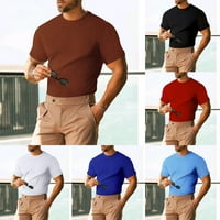 Muška ljetna o-vrat mišića majica kratkih rukava casual pune majice bluza