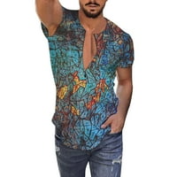 Muška majica kratki rukav 3D digitalni tisak bez košulja sa majicama sa patentnim zatvaračem za muškarce