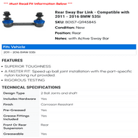 Stražnja saway bar veza - kompatibilan sa - BMW 535i 2015