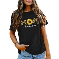 GDFUN TSHITTS majice za žene Žene Mom Life Majice Grafičke košulje Smiješno pismo Štampani tee vrhovi