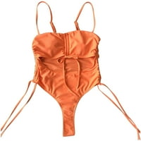Oalirro bikini kupaći kostimi dva ženska modna čvrsta boja tablica labava kupaći kostim bez rukava Casual