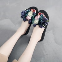 Sandaicd Wedge Sandale za žene čarape Papuče Žene klinovi cipele na plaži Neklizajuće Žene Cvijeće boemske