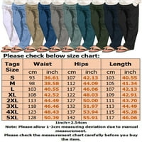 Muške pamučne joge hlače opušteno fit izvlačenje elastične strugove za hlače za ležaće Ljetne džepove