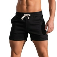 Kratke hlače za velike i visoke muškarce Čvrsti pamučne pamučne pantalone Sportske elastične šorc-use