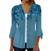 Prodaja klirensa! HIMIWAY WOMENS vrhova ženska bluza za bluzu za košulju Outerwear Dužina rukav Ležerni