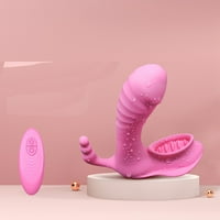 Nosivi vibrator za žene, lizanje jezika Minivaljivi grijanje klitoris G-Spot Stimulirajuće gaćice za