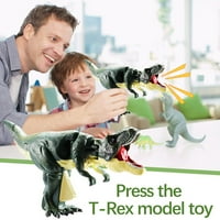 Dječje igračke dinosaur Djeca preša Tyrannosauru model vibrirajućih glava i rep pokretne dinosaur zabavne