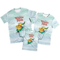 Majica Porodična odijela Winnie The Pooh Comfort Colors Thirt Moderan kratki rukav Crew Crt Majica Mama