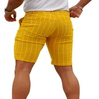 Colisha Muški mini pant Striped Chino Shorts Plaid haljina kratke hlače Slim Fit Ljeto Sredina srednje