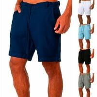Muške pamučne kratke hlače elastične strukske crkvene ljetne labave casual pantalone