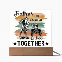 Otac i kćer akrilni trg plaketa