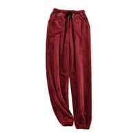 Hlače za žene termalni džepovi zadebljane obložene ležerne sportske pantalone