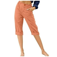 Cleariance ženske plus veličine hlače u širokim hlačama za noge visoke struke ravne hlače