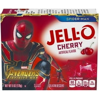 Jell-o Cherry Instant Gelatin Mi Box, unca, od 6