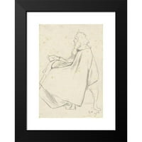 Richard Nicolaüs Roland Holst Crni moderni uokvireni muzej umjetnički print pod nazivom - sjedeći žena sa maramom