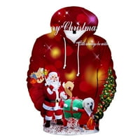 Božićne kapuljače Božićna porodična outfit Santa Claus 3D tiskane odjeće dječaci Djevojke Žene Muškarci