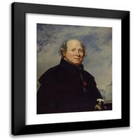 Baron Charles de Steuben Crna modernog uokvirenog muzeja Art Print pod nazivom - Portret Edme šampiona, kaže čovek sa malo plavim kaputom, filantropom