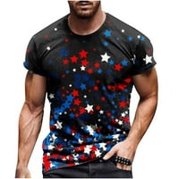 Muški dan nezavisnosti vrhovi američke zastave majice na vrhu jula Patriotske smiješne grafičke teže