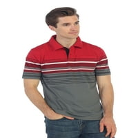 GIOBERTI MENS Striped polo majica s džepom - boja od pređe