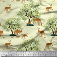 Soimoi Moss Georgette tkanina Trpe i kenguru za životinje Tkanina od dvorišta široko