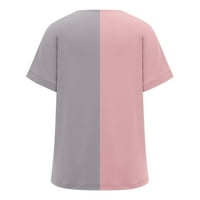 Yinguo dame bluze v izrez T majice Trendy tiskani tee udobna odjeća Ležerne košulje za žene ljetne kratkih