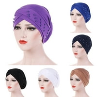 Farfi šešir pune boje perle Žene elastične glave zamotavanje za svakodnevni život