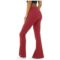 Žene pune dužine hlače za čišćenje Yoga visoke struk flasterane hlače bib hlače coverall Split pantalona
