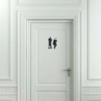 Izmjenjivi muškarac Žena Toalet WC Wall naljepnica Obiteljski DIY DECOR Ogledala Naljepnica Početna