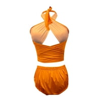 SODOPO PLUS size kupaći kostim ženske modne čvrste križne leđa Split kupaći odijelo seksi halter čipka