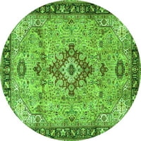 Ahgly Company Zatvoreni kvadratni medaljon Zelena tradicionalna područja područja, 3 'kvadrat