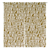 Egipatske hijeroglifske zavjese zavjese za zavjese poklopca za kockice Viseći veličinu zavjesa
