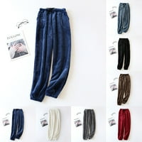 Muške zimske hlače za spavanje za spavanje Flannel Pajama Plish Lounge pantalone pantalone