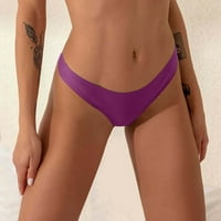 Dadaria CACH donje rublje za žene Moda Osnovna elastična udobna čvrsta boja donje rublje Purple L, žene