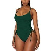 Ženski kupaći kostimi Ruched High Cut Jumo Monokini Beach Ween Green Veličina XXL