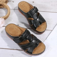 Leesechin Slide Sandale za žene čišćenje Ženske ravne lučne sandale cipele dame dame plaže Ortopedske
